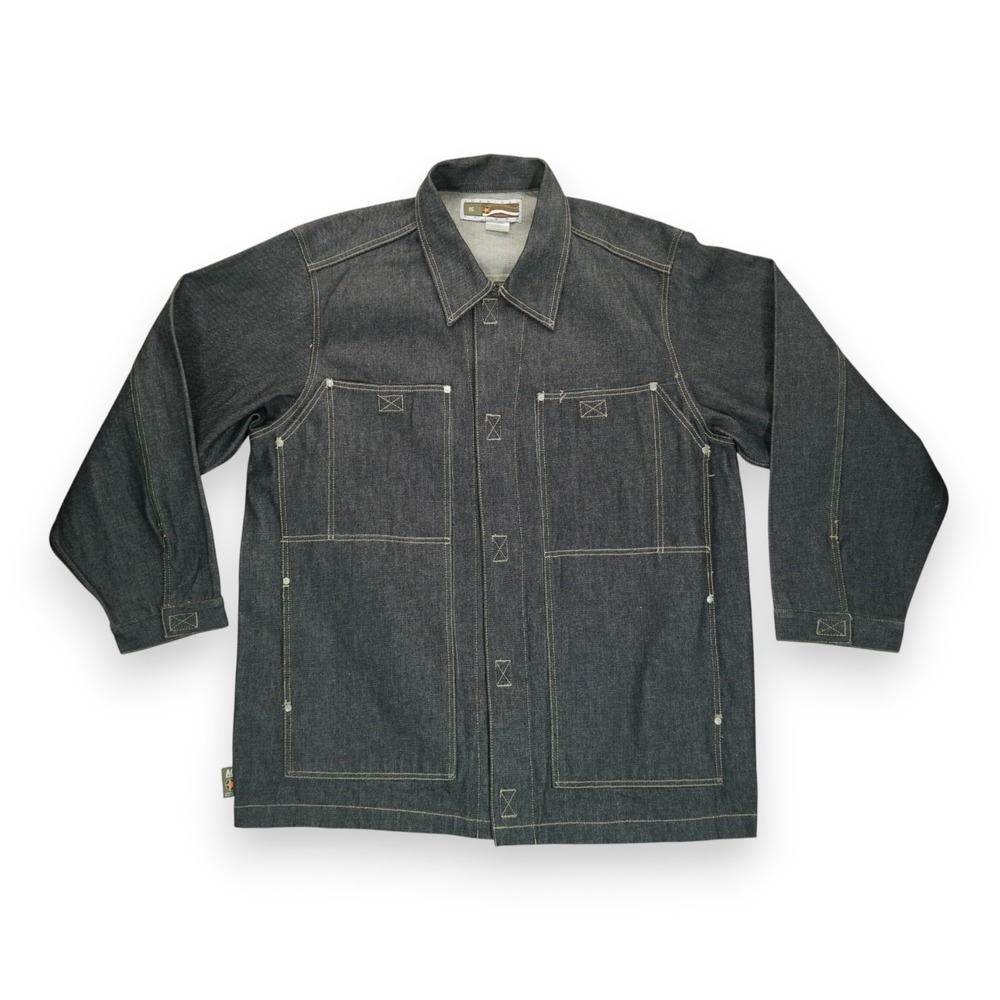 Vintage American Colors Denim‎ Jacket Mens' XXL Black Long Sleeve Heavyweight